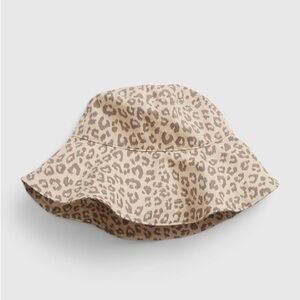 GAP NEW Canvas Print Leopard Bucket Hat size medium large summer spring beach